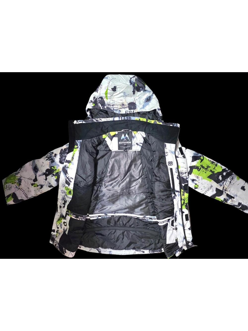 Men's Small Green/White "MutuSnow" insulated & Waterproof Winter Ski Jacket, NWT - Picture 10 of 12